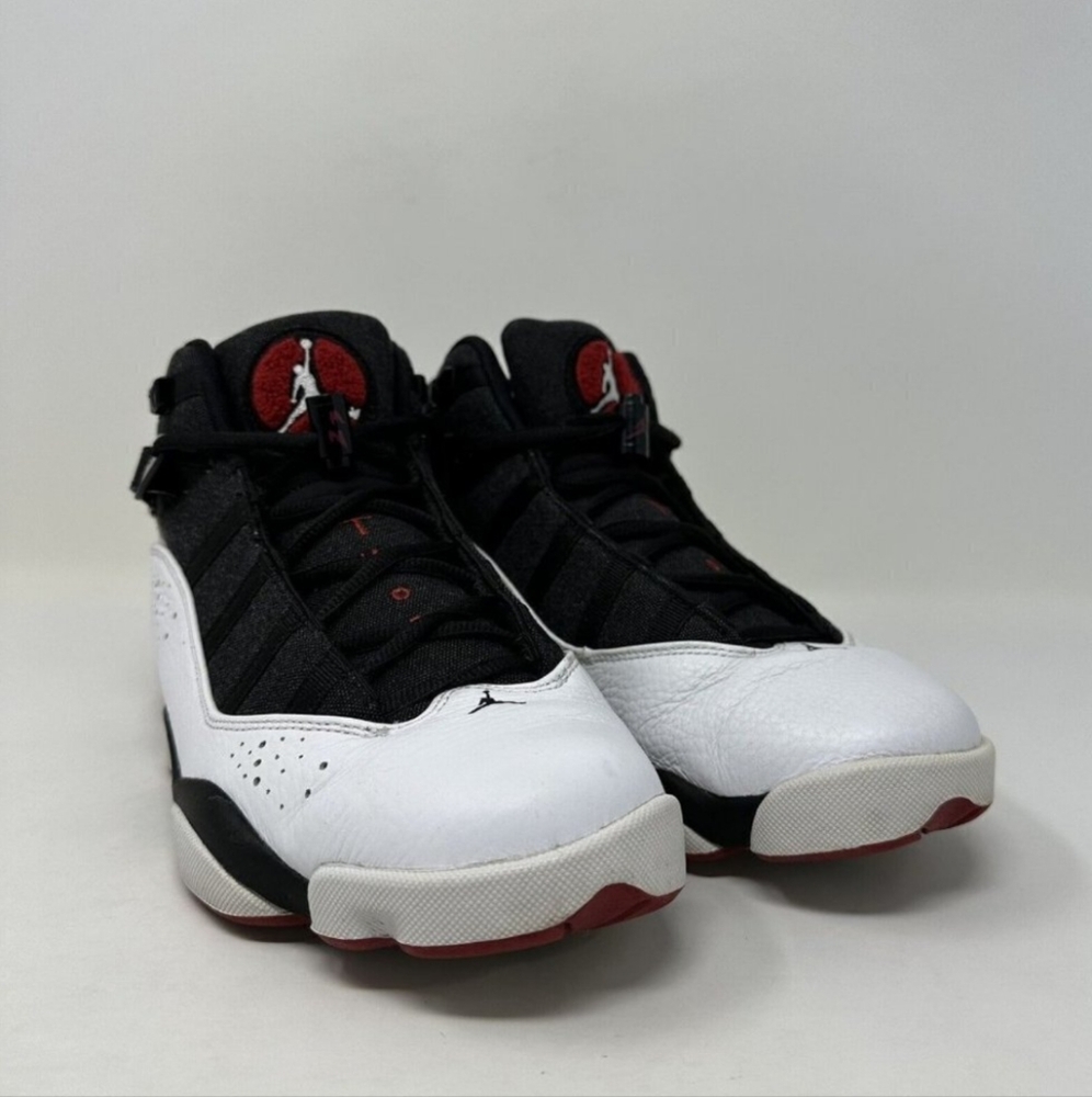 Nike Air Jordan 6 Rings (322992-012) Black/White  Sneakers Men Shoes Size 8